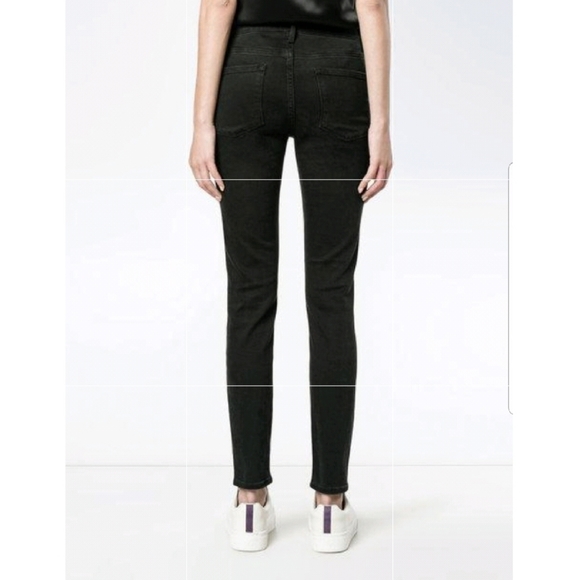 FRAME Denim Faded Black Le Skinny De Jeanne Jean Sz 26 - Picture 7 of 13